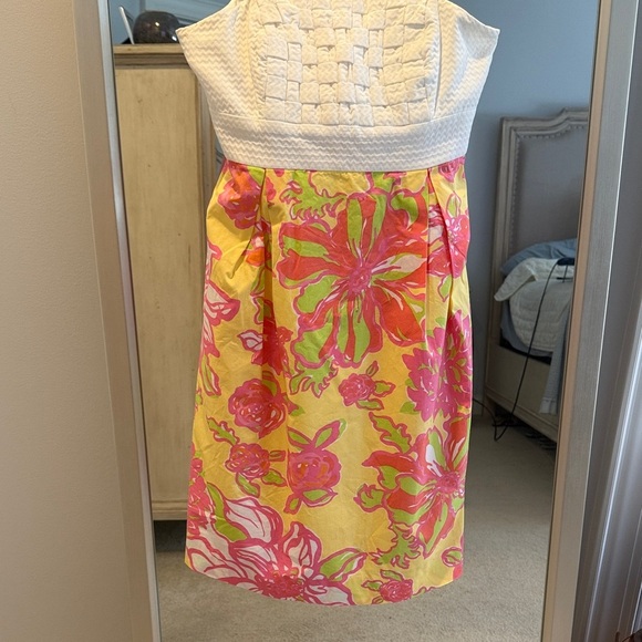 Lilly Pulitzer Betsy dress star fruit with baker weave size 0 - Picture 2 of 8